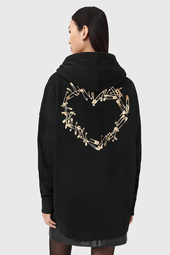 Bavlnená mikina AllSaints CORA W034JE čierna SS26