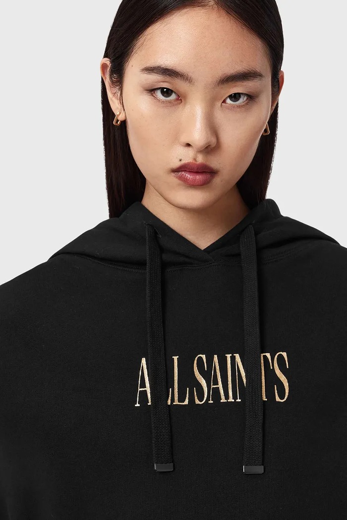 Bavlnená mikina AllSaints CORA čierna W034JE
