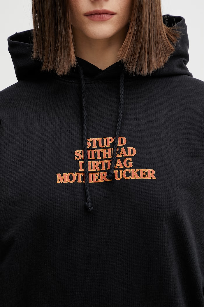 VETEMENTS bluza bawełniana MF czarny ME76HD220B