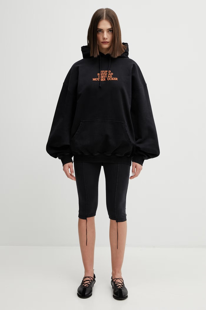 VETEMENTS bluza bawełniana MF ME76HD220B czarny