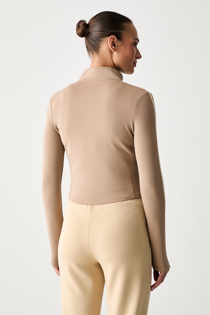 Oblečenie Guess dámska mikina na zips JASMINE V6GQ04.K2911 béžová