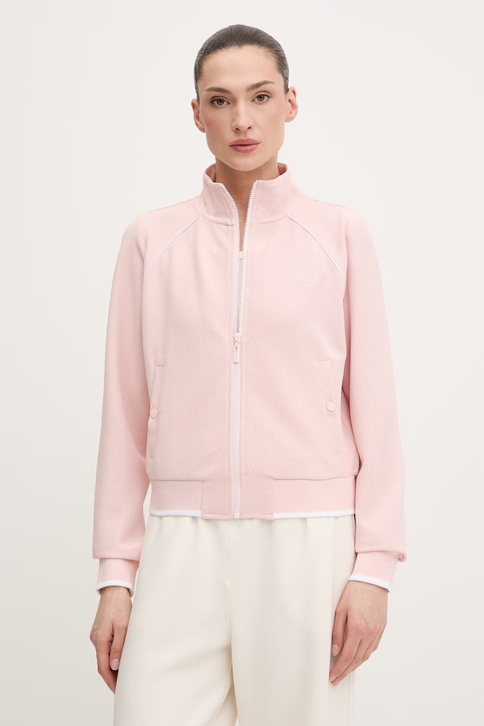 Guess bluza SARAH z elastanem różowy V6GQ05.K2916