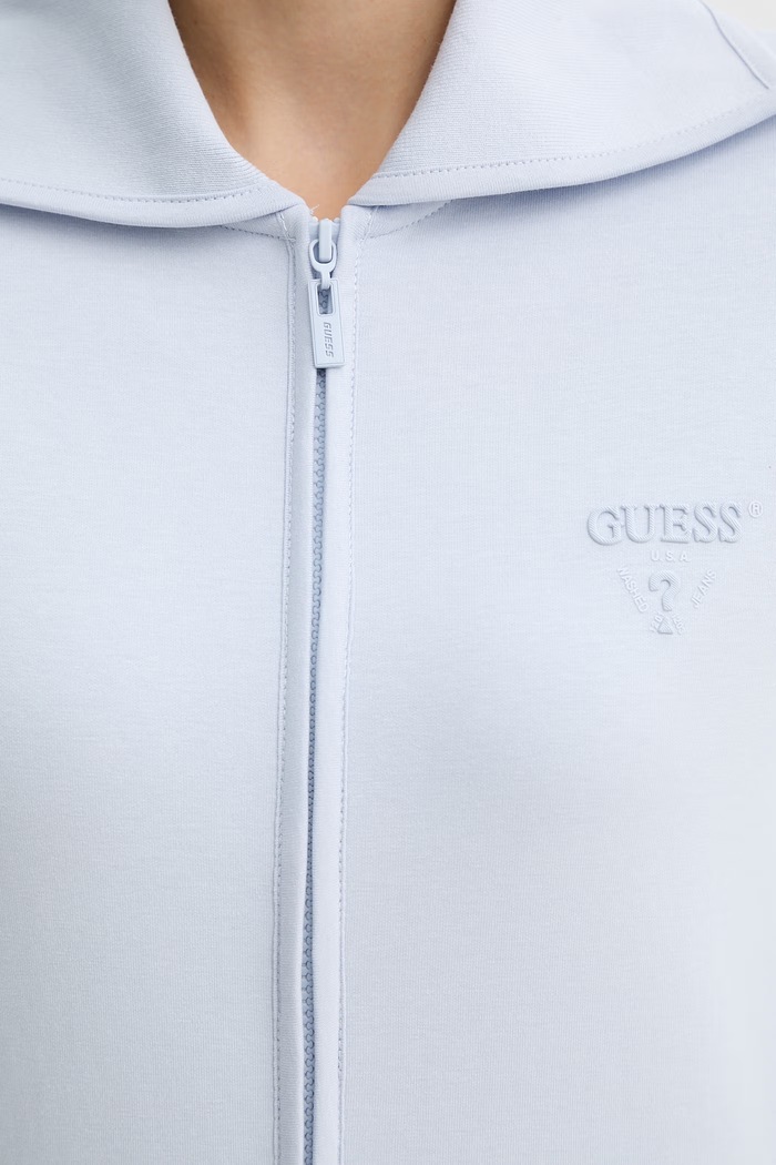 Guess Μπλούζα με κουμπιά Γυναικεία βαμβακερή HABI V6GQ16.K3153 μπλε