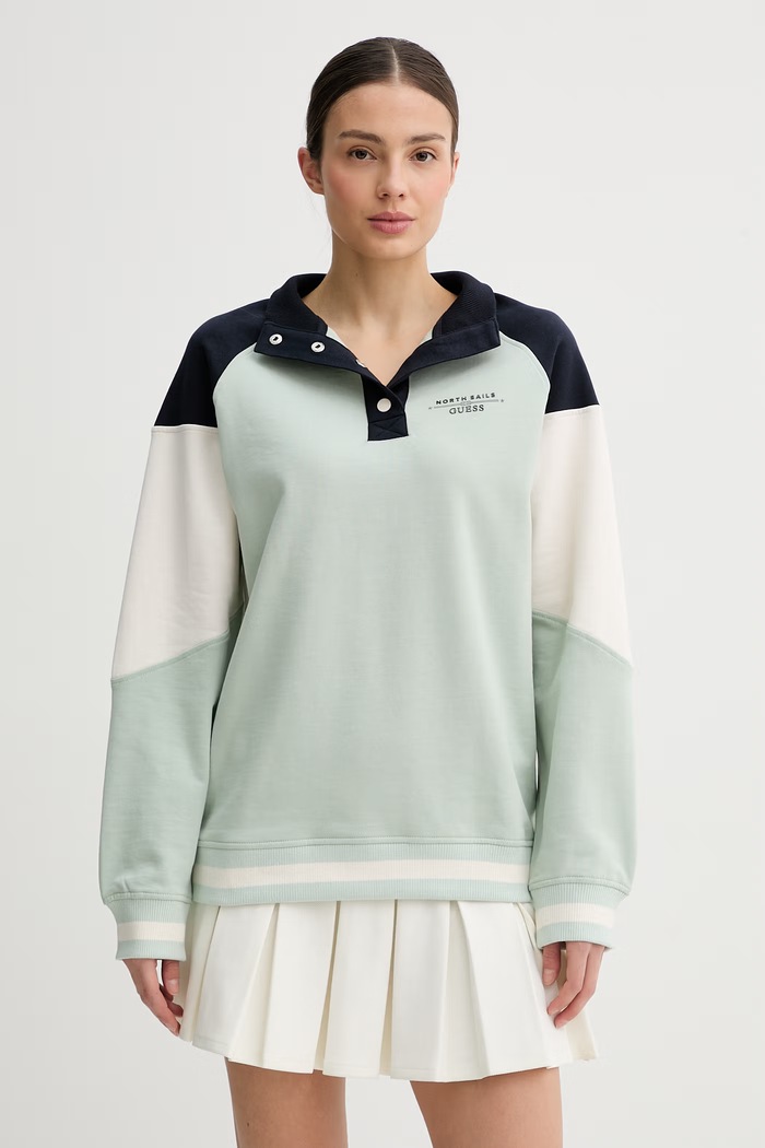 Guess кофта для женщин X NORTH SAILS зелёный W6GQ12.K3481
