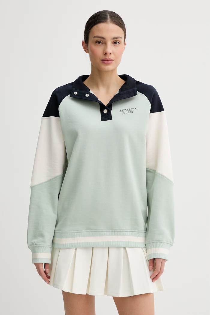 Guess кофта для женщин X NORTH SAILS зелёный W6GQ12.K3481