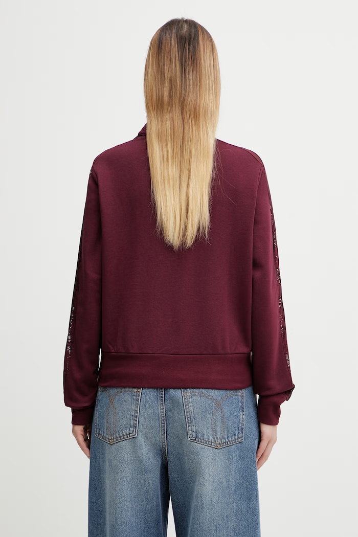 Clothing adidas Originals sweatshirt FIREBIRD LACETT KC6451 maroon