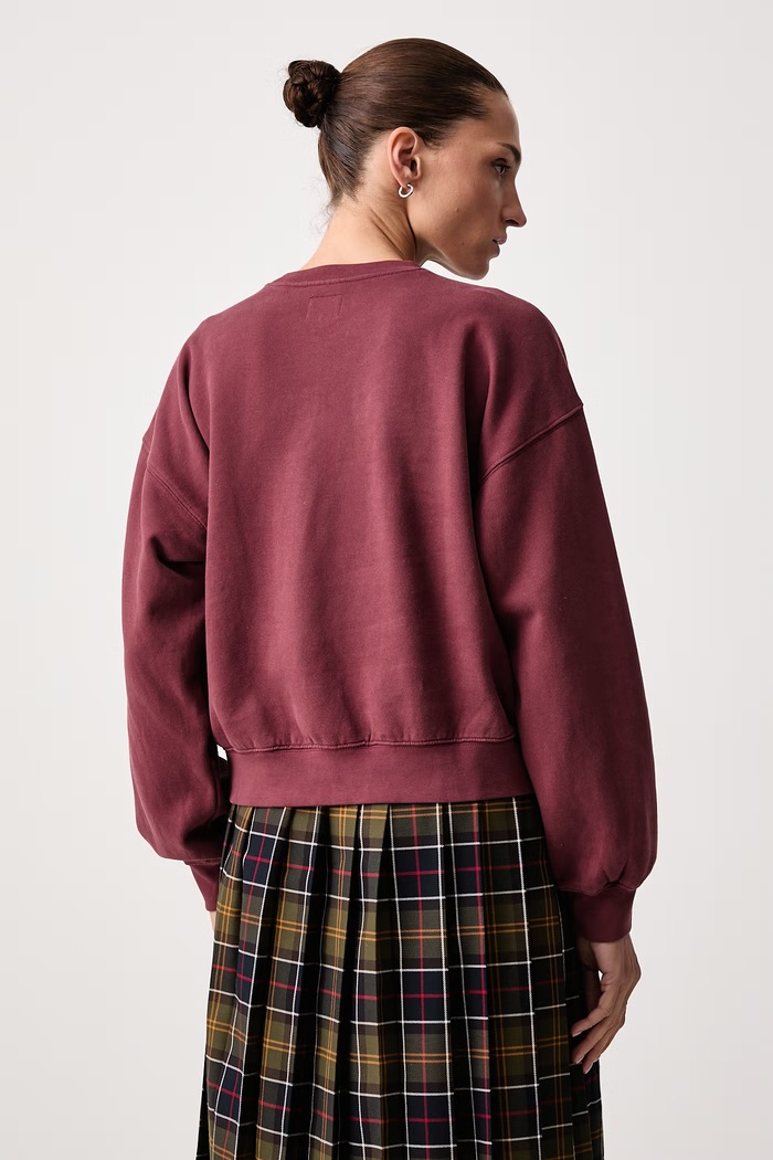 Oblečenie Levi's Mikina dámska s bavlnou GR VINTAGE BOXY CREW 005OZ červená