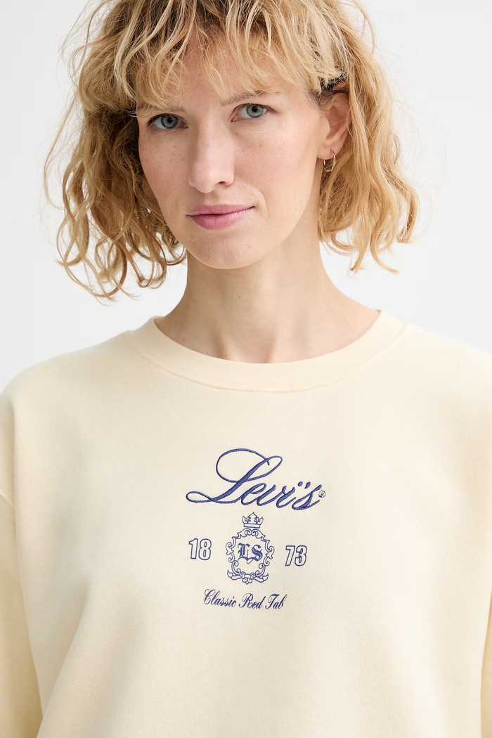 Levi's bluză GR EVERYDAY CREW bej A8800.0088