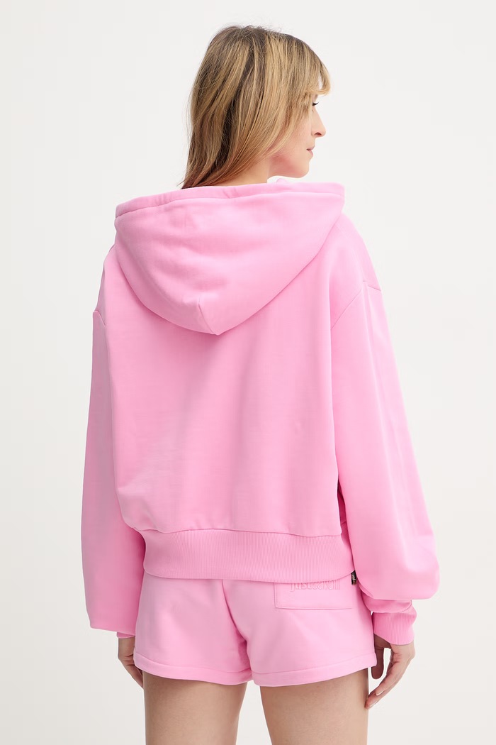 Oblečení Bavlněná mikina Just Cavalli 80PAIE15.CF100 růžová