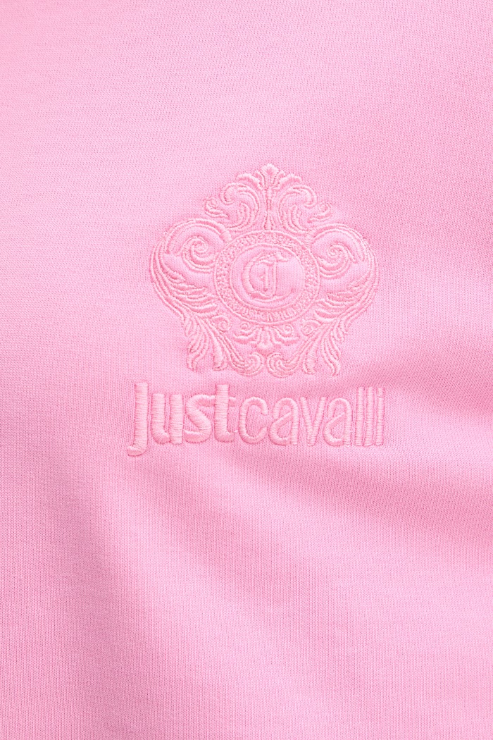 Bavlněná mikina Just Cavalli 80PAIE15.CF100 růžová