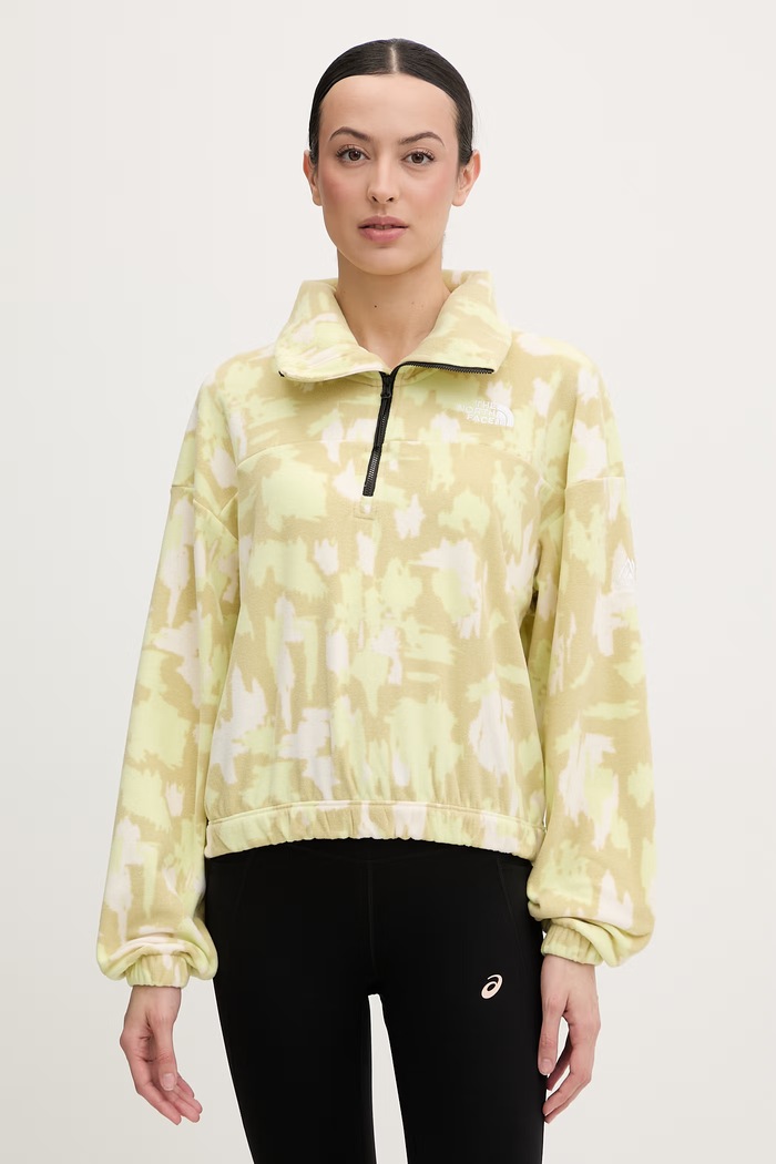 The North Face hanorac de antrenament pentru femei, din polar MOUNTAIN ATHLETICS galben NF0A8E30MKO1