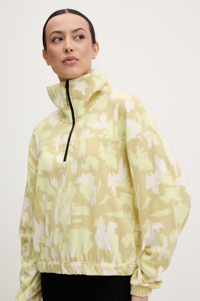 The North Face hanorac de antrenament pentru femei, din polar MOUNTAIN ATHLETICS galben NF0A8E30MKO1