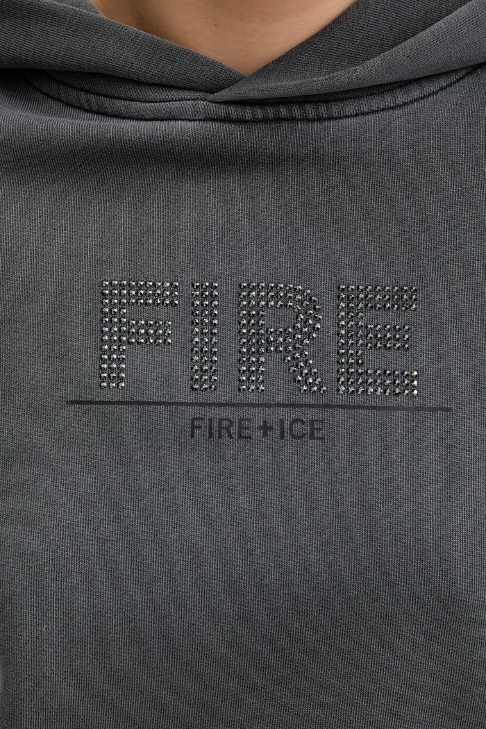 BOGNER Fire+Ice mikina s kapucňou dámska bavlnená SIBEL 84929609 sivá
