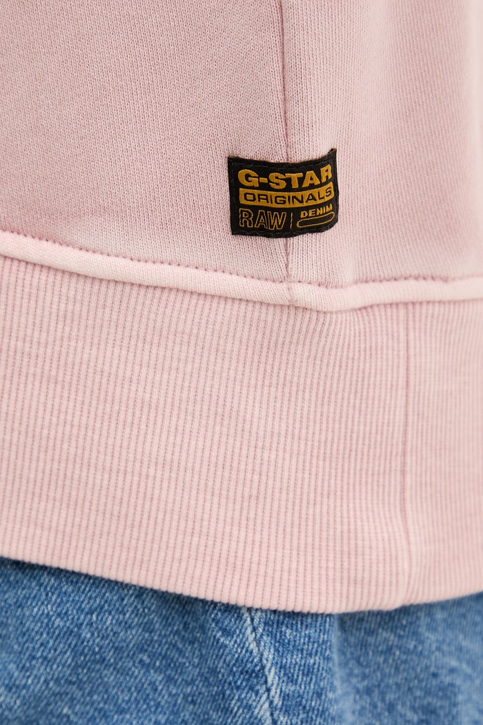 Βαμβακερή μπλούζα G-Star Washed relaxed r D28752.D969 ροζ