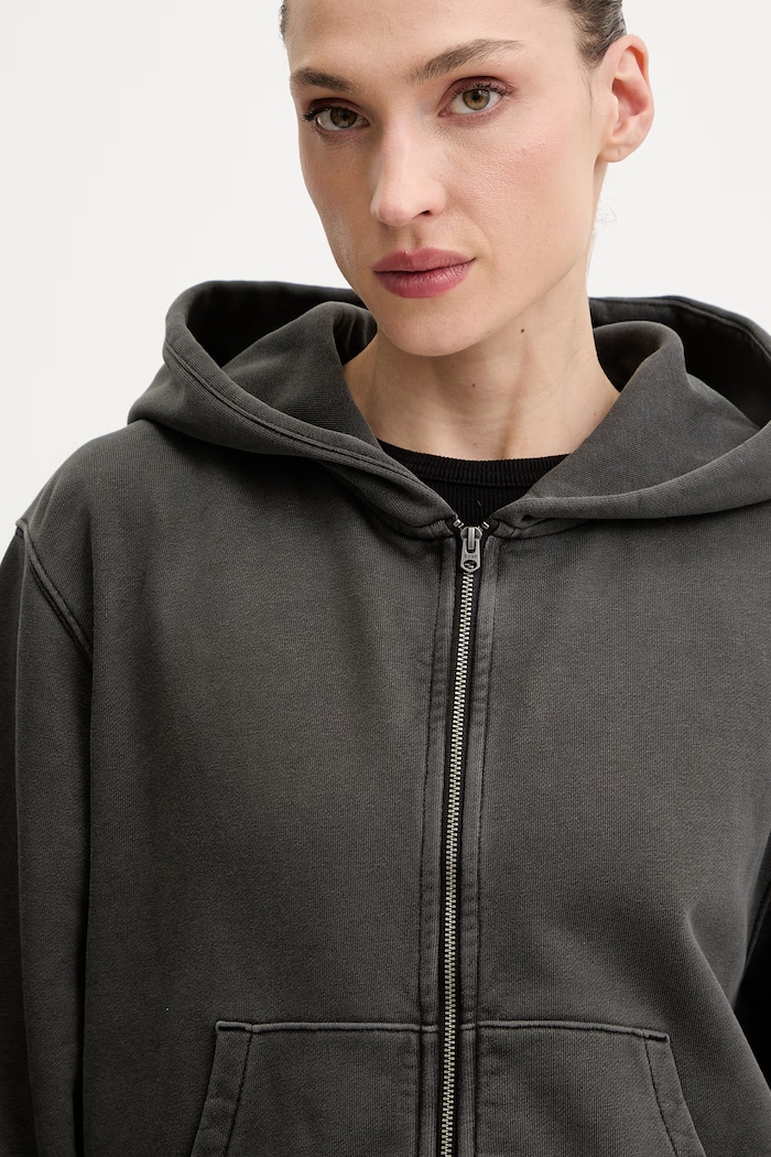Памучен суичър G-Star Washed hdd zip relaxed сив D28754.D969