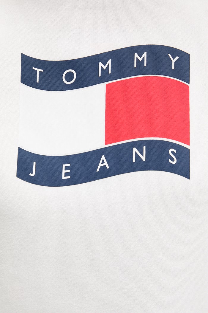 Tommy Jeans mikina dámska bavlnená DW0DW22742 biela