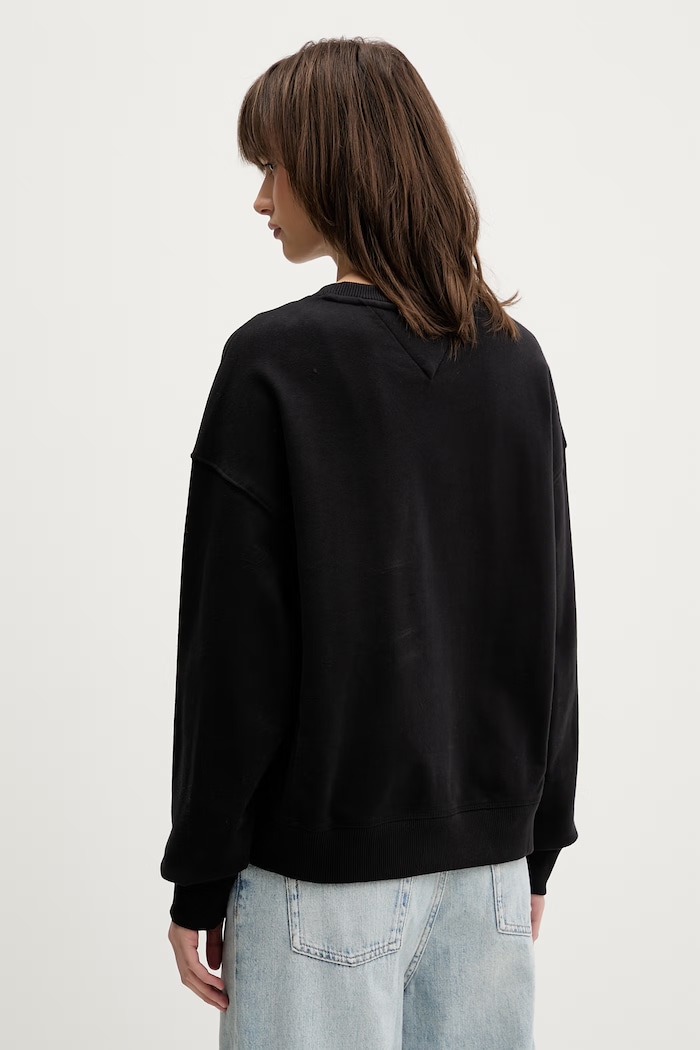 Oblečenie Tommy Jeans mikina dámska bavlnená DW0DW22742 čierna