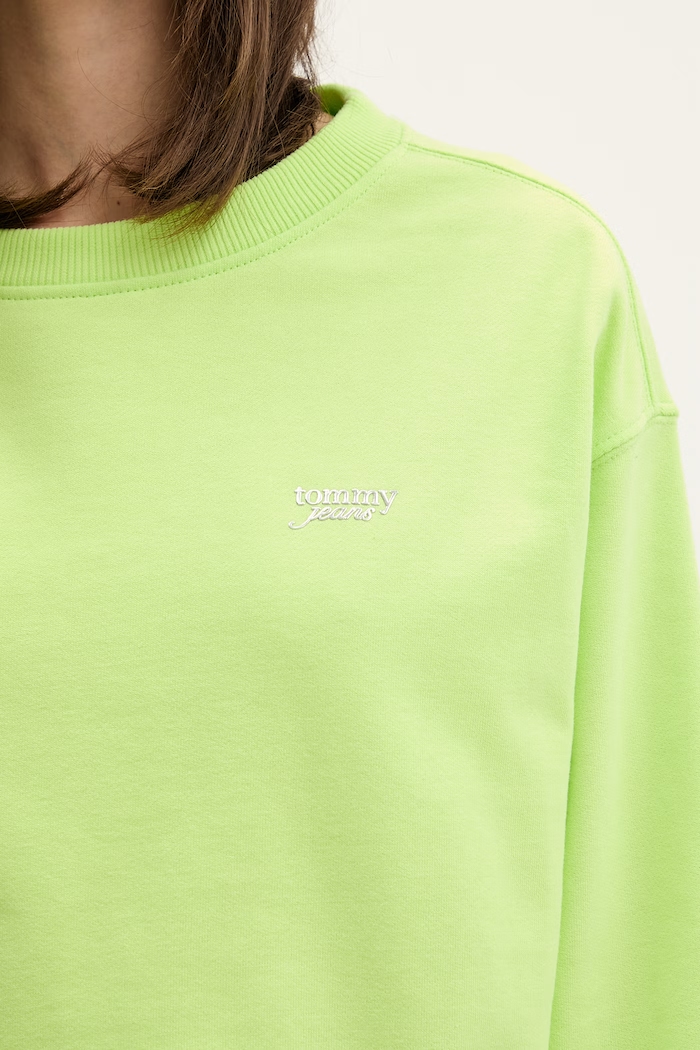 Tommy Jeans hanorac pentru femei, din bumbac DW0DW22996 verde