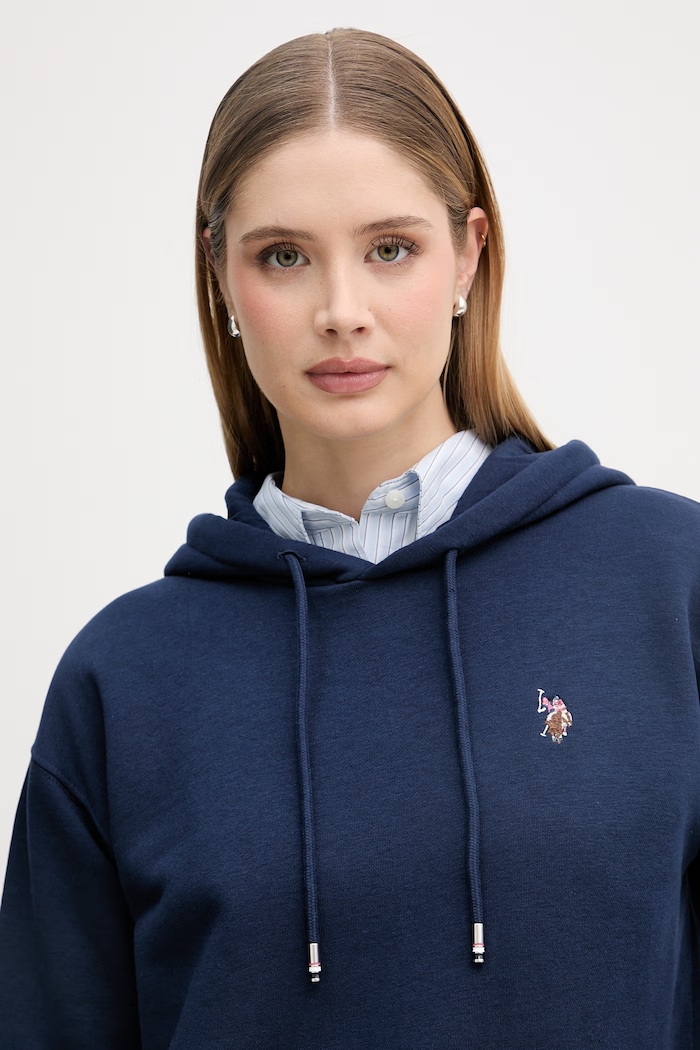 U.S. Polo Assn. Hanorac cu glugă pentru femei DHM bleumarin WUP2279