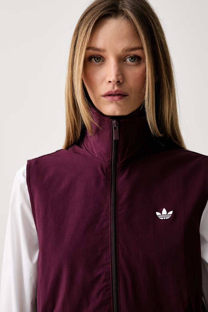adidas Originals bezrękawnik damski z bawełną bordowy KY5184