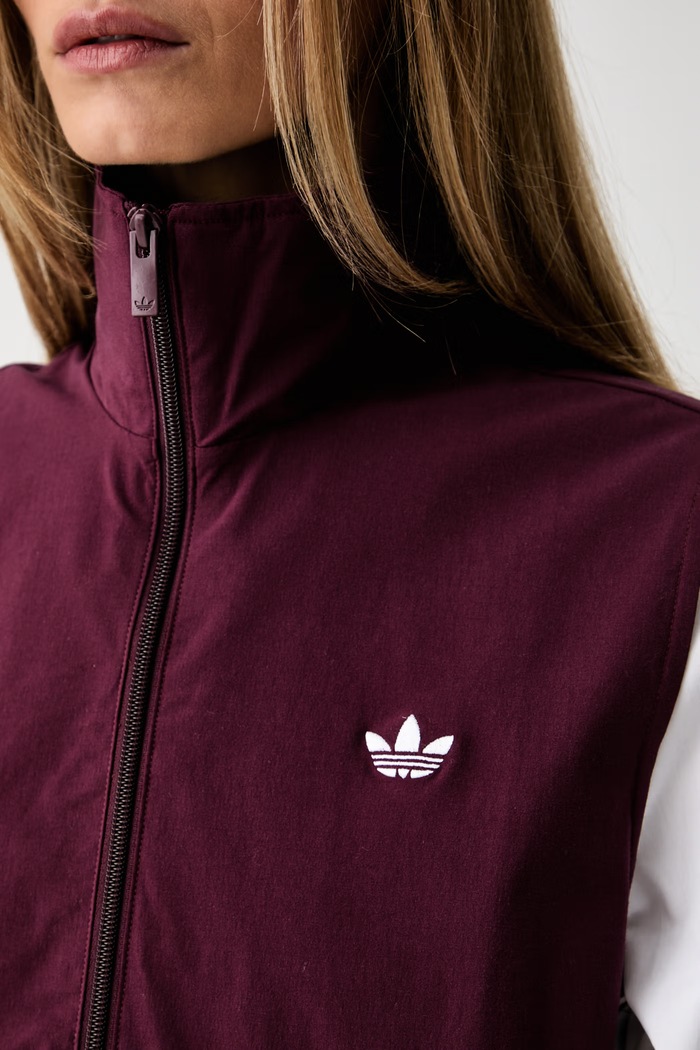 adidas Originals bezrękawnik damski z bawełną KY5184 bordowy