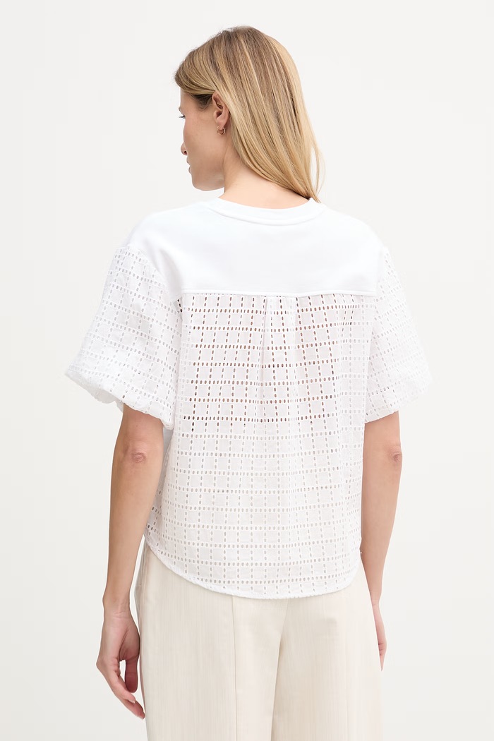 Oblečenie Bavlnené tričko Dkny DJ6T1731 biela