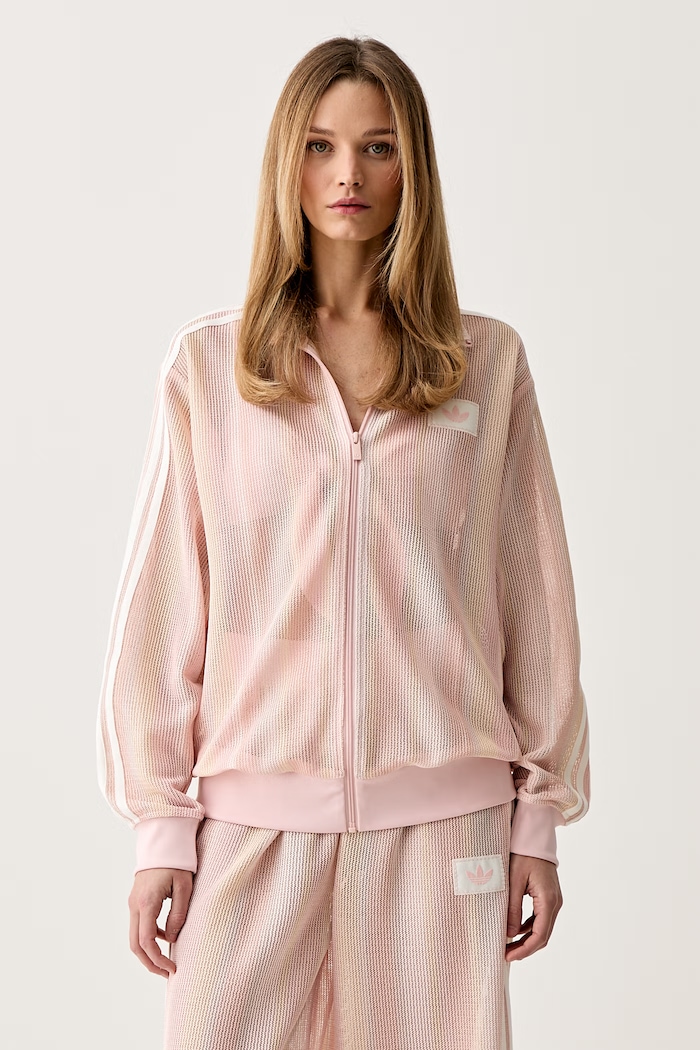 adidas Originals кофта, яка розстібається жіноча рожевий KY2031