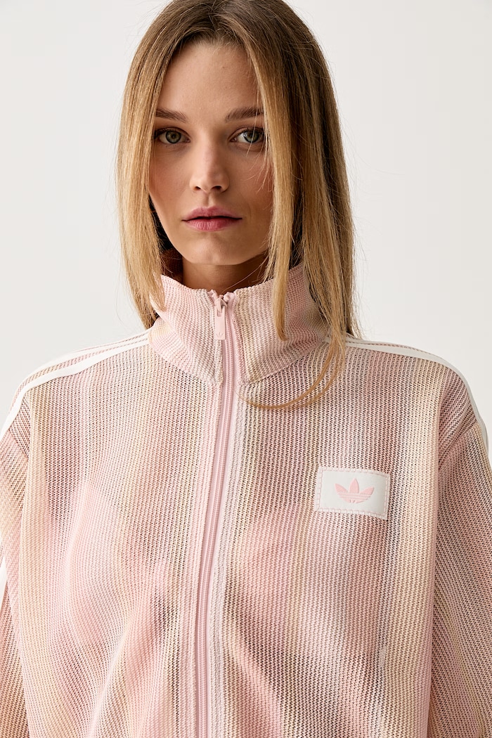 adidas Originals кофта, яка розстібається жіноча рожевий KY2031