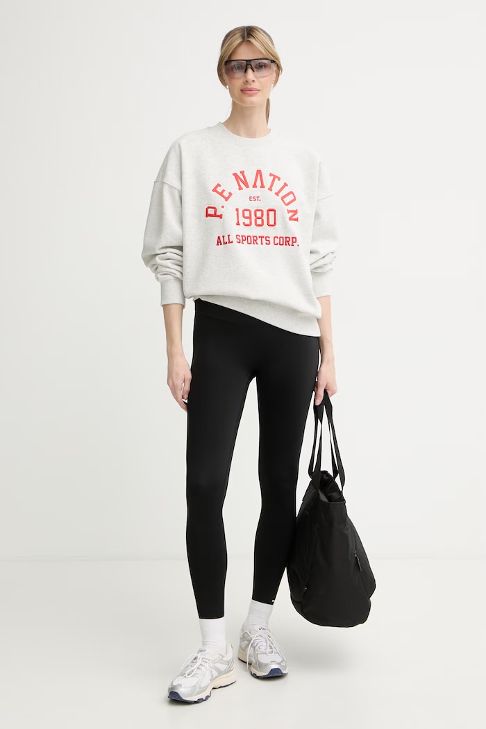P.E Nation bluza damska z bawełną Backspin 261F118 szary SS26