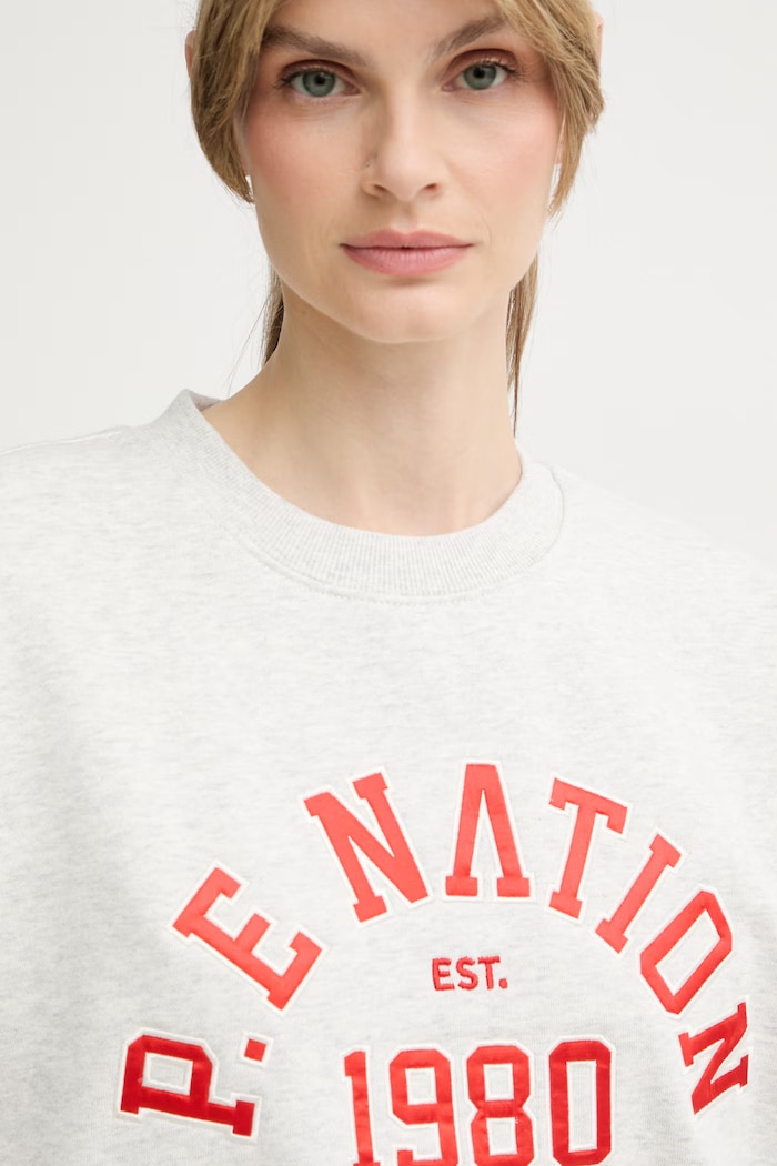 P.E Nation bluza damska z bawełną Backspin szary 261F118