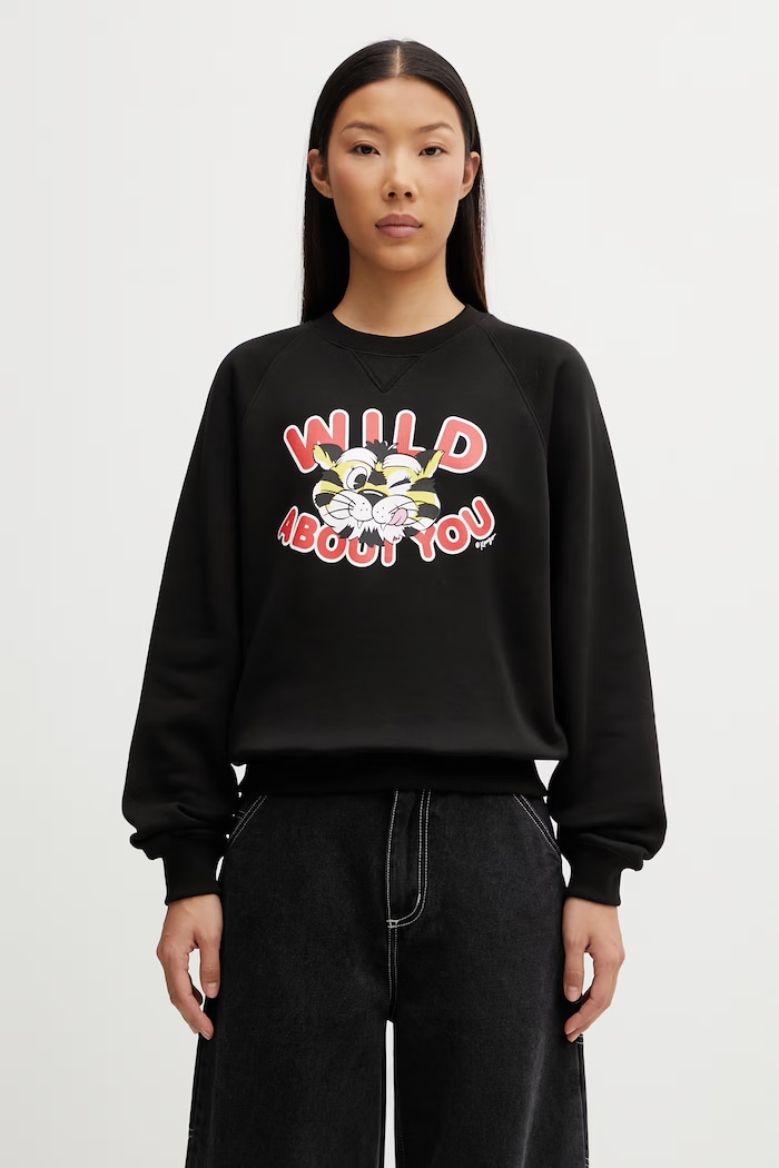 Kenzo Sweat sweatshirt cotton Women's black FG52SW2124MJ