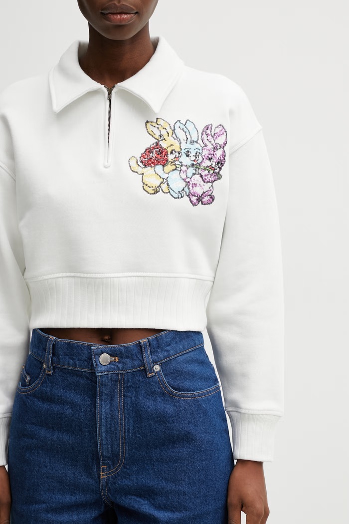 Kenzo Sweat Women's cotton sweatshirt white FG52SW5004MJ