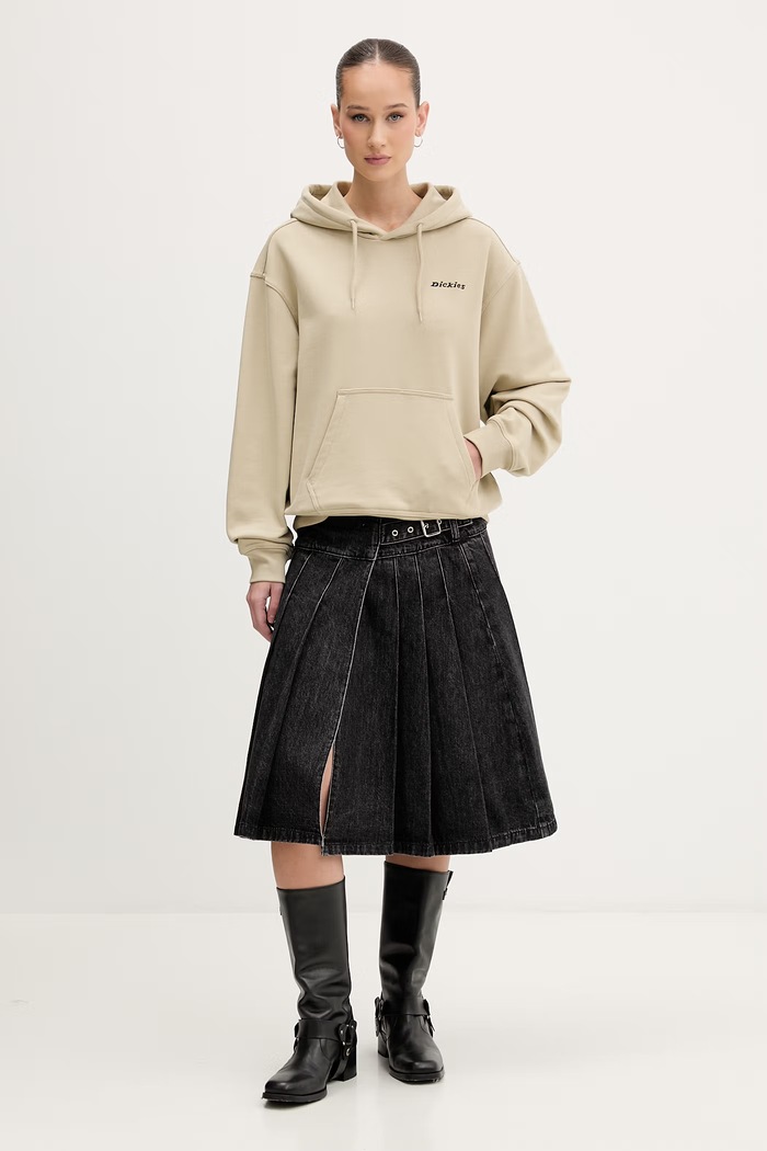 Dickies суичър с качулка женски памучен DK0A889ZL441 зелен SS26