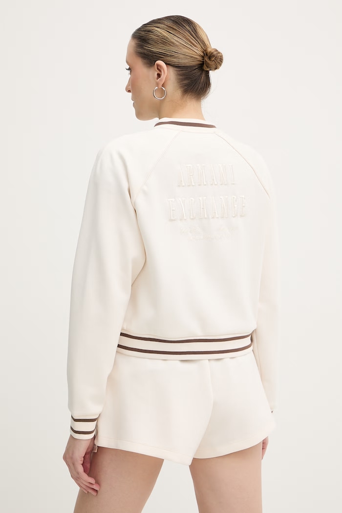 Oblečenie Armani Exchange dámska mikina na zips XW002071.AF10804 béžová