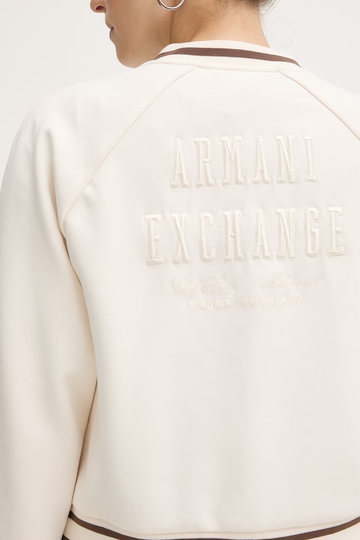Armani Exchange dámska mikina na zips XW002071.AF10804 béžová