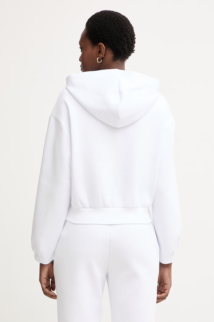 Oblečenie Armani Exchange mikina s kapucňou dámska bavlnená XW002217.AF10818 biela