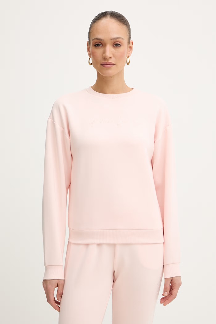 Pulover Armani Exchange Našitek roza XW000835.AF13397.