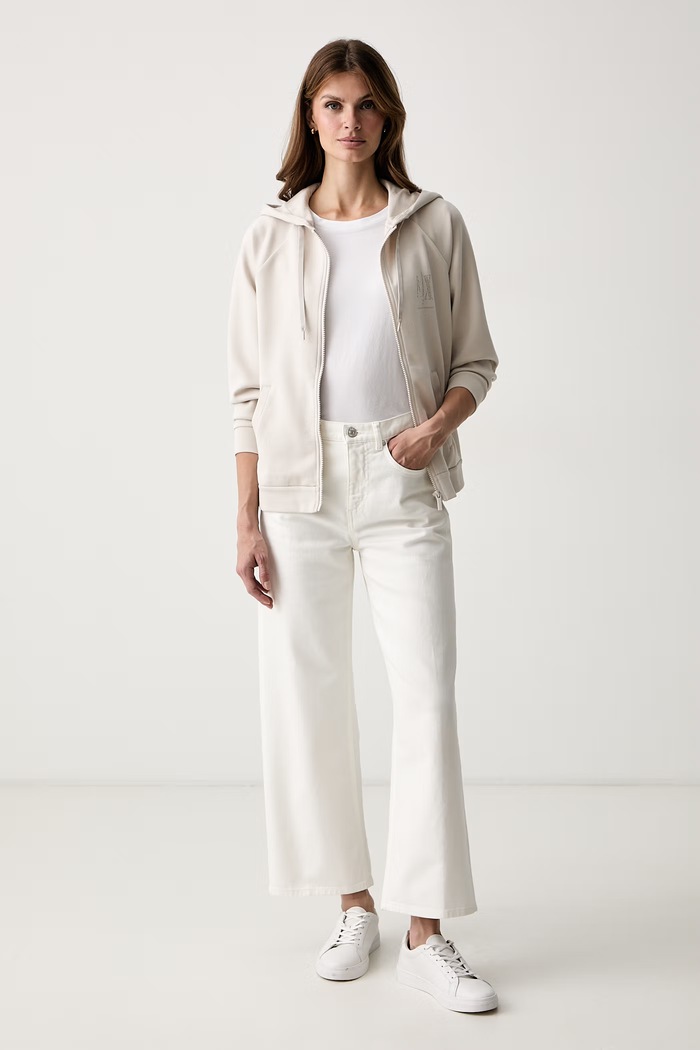 Armani Exchange Bluza damska z wiskozą XW002814.AF13397 beżowy SS26