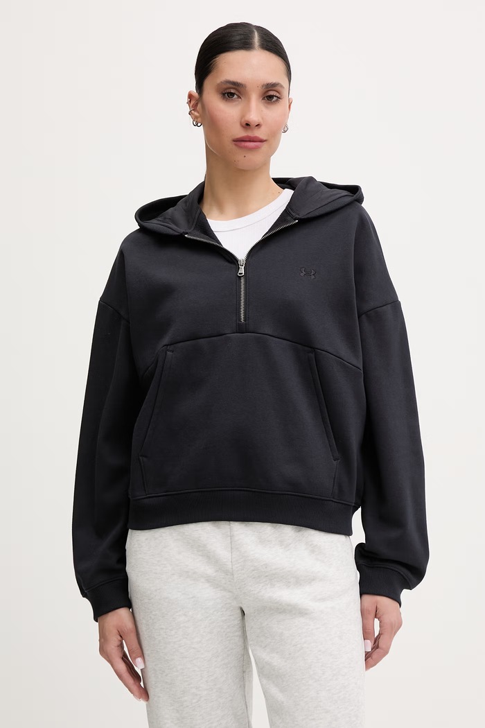 Under Armour суичър с качулка дамски Icon Fleece черен 6012843
