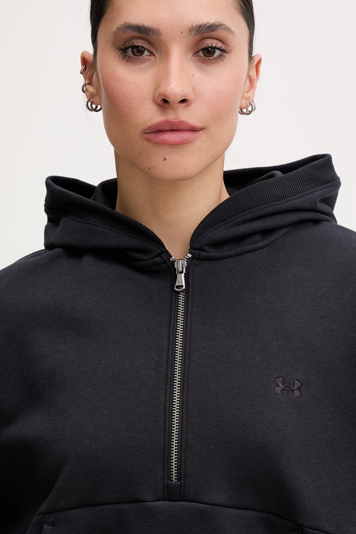 Under Armour суичър с качулка дамски Icon Fleece черен 6012843