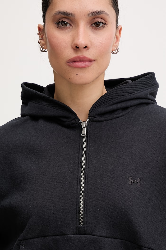 Under Armour суичър с качулка дамски Icon Fleece черен 6012843