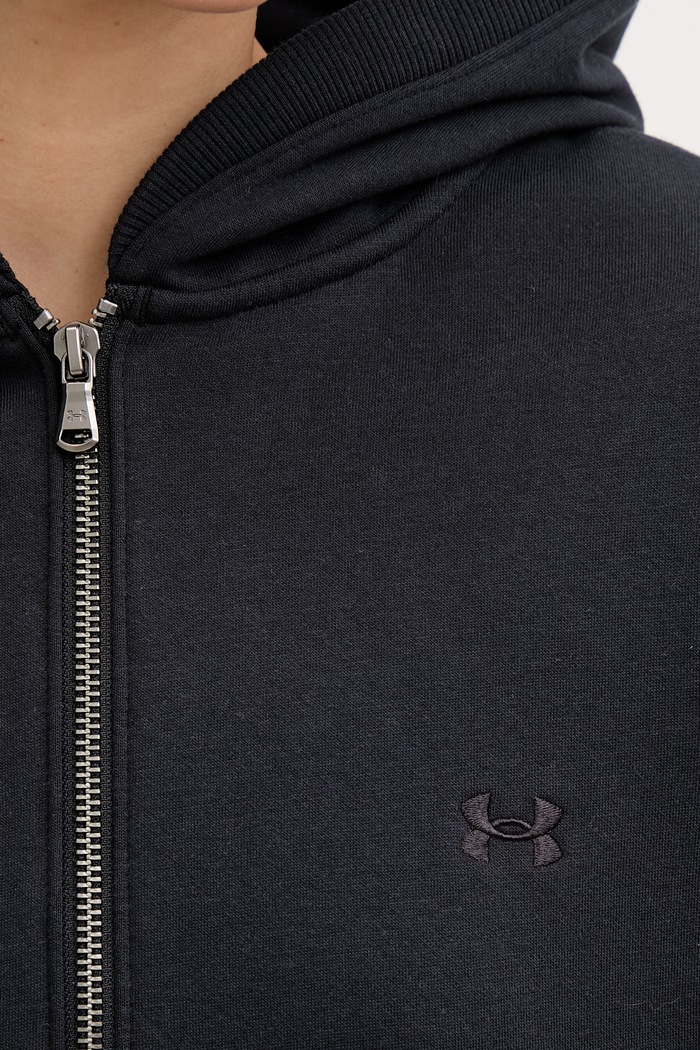 Under Armour суичър с качулка дамски Icon Fleece 6012843 черен