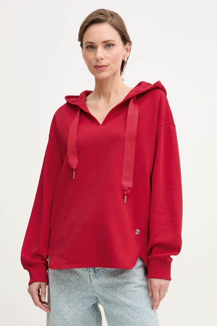 Joop! bluza damska z bawełną czerwony 30102182