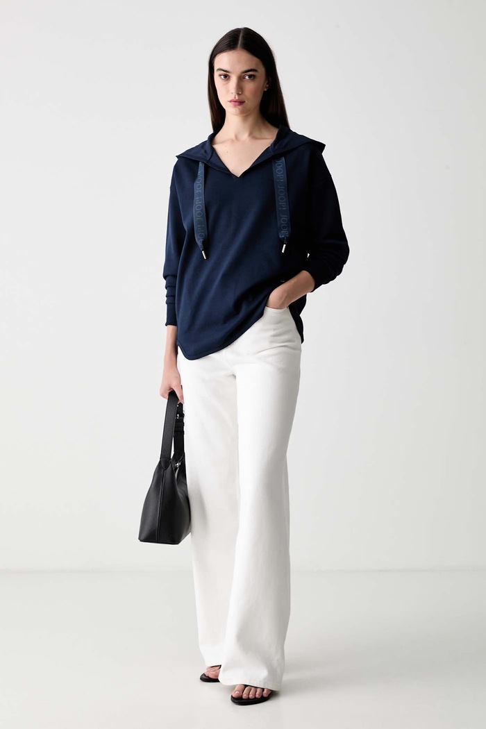 Joop! bluza damska z bawełną 30102182 granatowy SS26