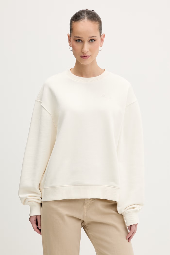 HUGO Μπλούζα oversize Γυναικεία βαμβάκι Deroxina_9 μπεζ 50561234