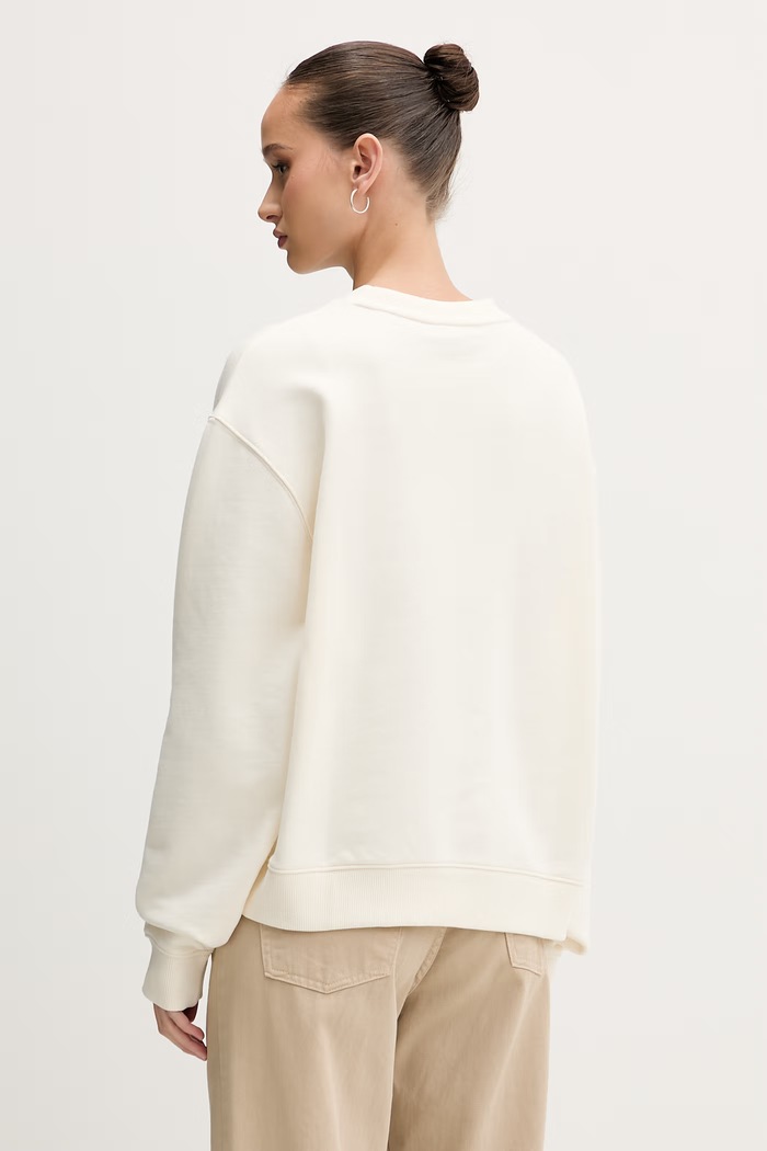 Ρούχα HUGO Μπλούζα oversize Γυναικεία βαμβάκι Deroxina_9 50561234 μπεζ