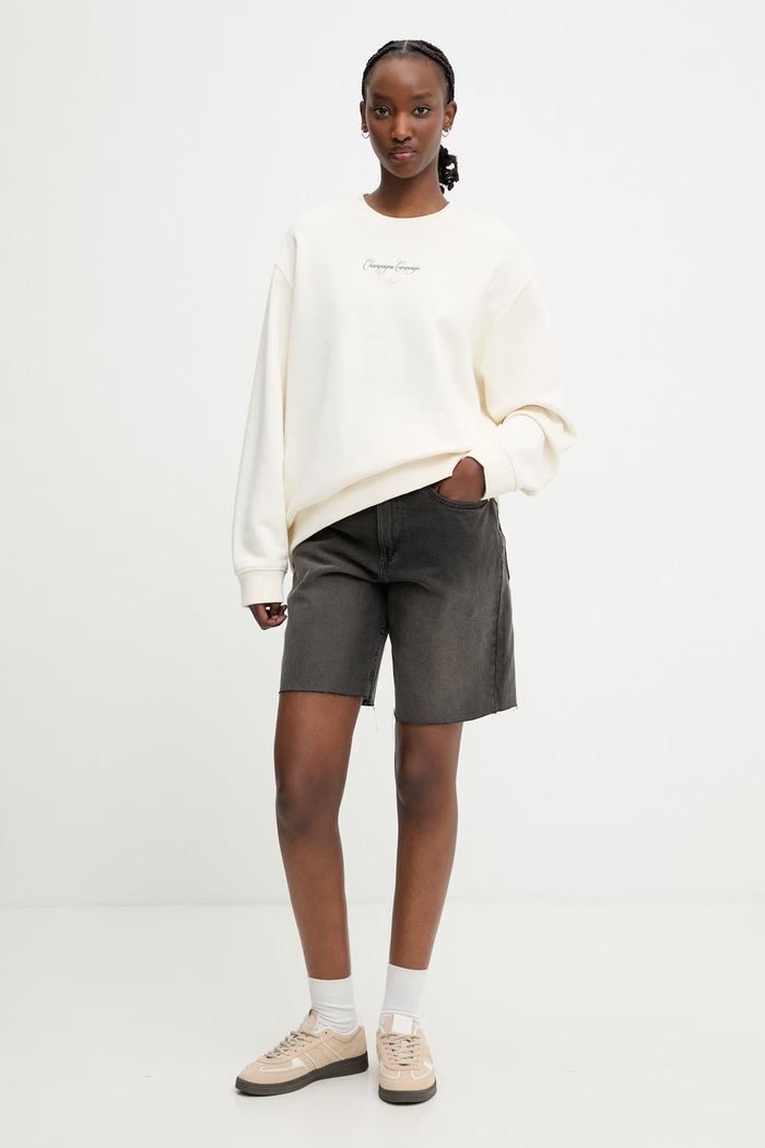 HUGO mikina dámska bavlnená Classic crew_8 50561270 béžová SS26