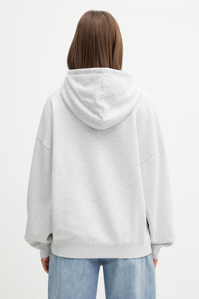 Îmbrăcăminte Anine Bing HARVEY SWEATSHIRT NEW CLASSIC - MEDIUM HEATHER GREY hanorac cu glugă din bumbac pentru femei A.08.12493.GRM1 gri