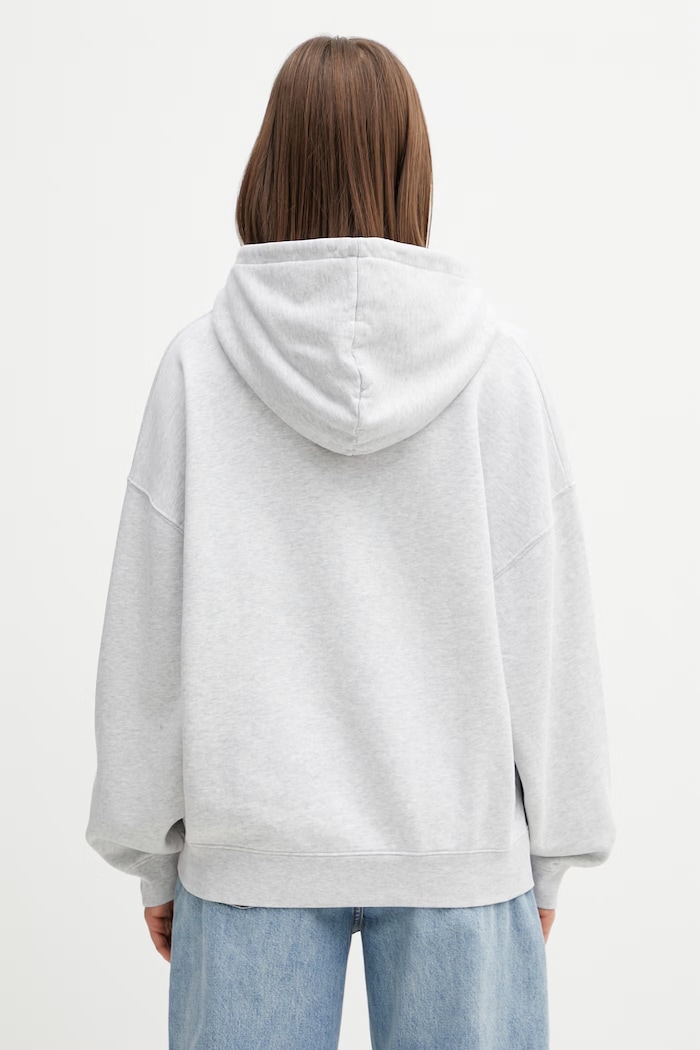 Îmbrăcăminte Anine Bing HARVEY SWEATSHIRT NEW CLASSIC - MEDIUM HEATHER GREY hanorac cu glugă din bumbac pentru femei A.08.12493.GRM1 gri