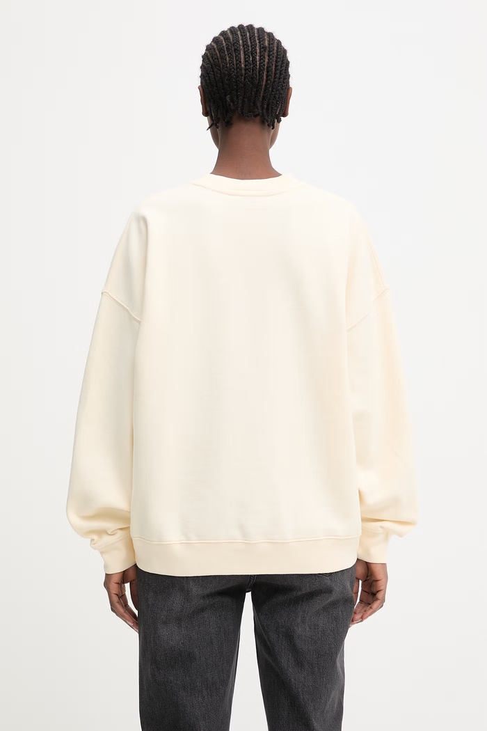 Oblečenie Anine Bing MILES SWEATSHIRT COLLEGIATE - CREAM mikina bavlnená dámska A.08.12486.WKHA3 béžová
